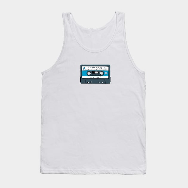 Stay cool cassette tape Tank Top by StefanAlfonso